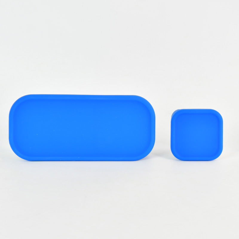 Komunuri Leakproof Stainless Steel Snack Box - Set of 2 - Electric Blue