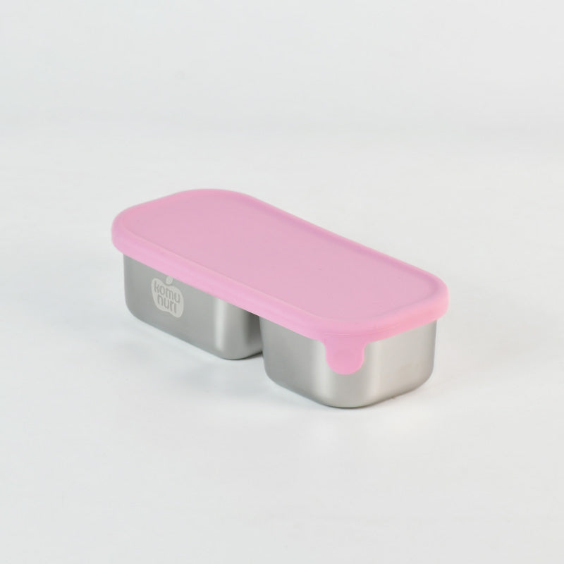Komunuri Leakproof Stainless Steel Snack Box - Set of 2 - Bubblegum Pink