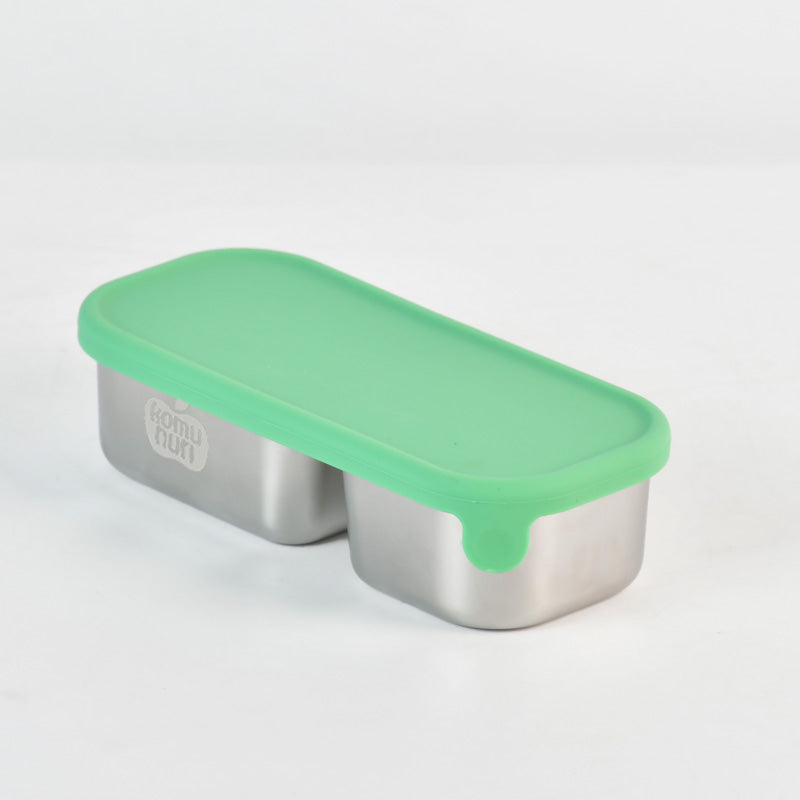 Bundle - Komunuri Leakproof Stainless Steel Bento Lunch Box & Stainless Steel Snack Box - Mint Aqua