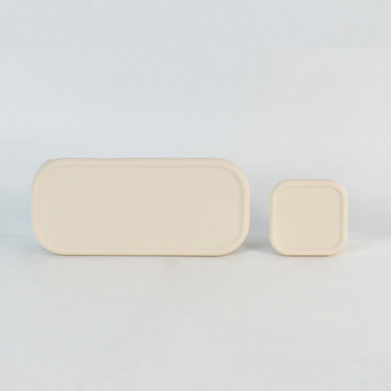 Komunuri Leakproof Stainless Steel Snack Box - Set of 2 - Ivory Cream