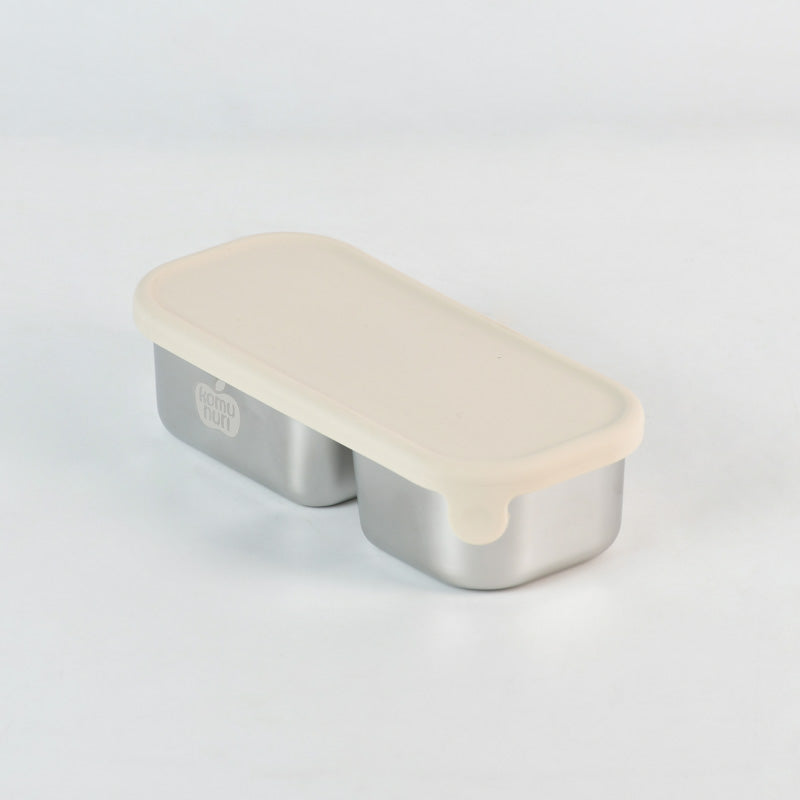 Komunuri Leakproof Stainless Steel Snack Box - Set of 2 - Ivory Cream