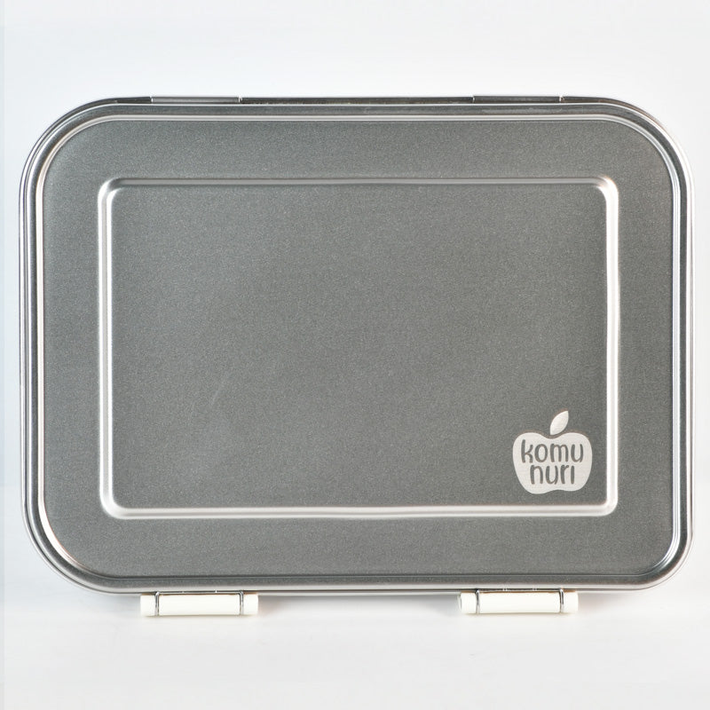 Komunuri Leakproof Stainless Steel Bento Lunch Box - 3 Compartments - Ivory Cream