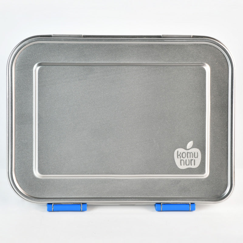 Bundle - Komunuri Leakproof Stainless Steel Bento Lunch Box & Stainless Steel Snack Box - Electric Blue