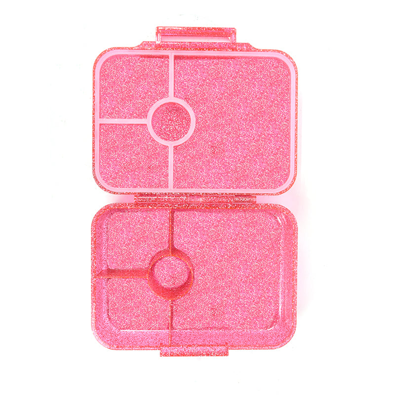 Premium Tritan LeakProof Bento Lunch Box - 4 Compartments - Glitter - Pink