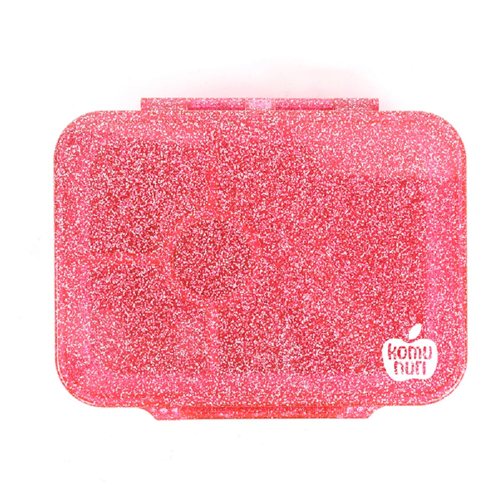 Premium Tritan LeakProof Bento Lunch Box - 4 Compartments - Glitter - Pink
