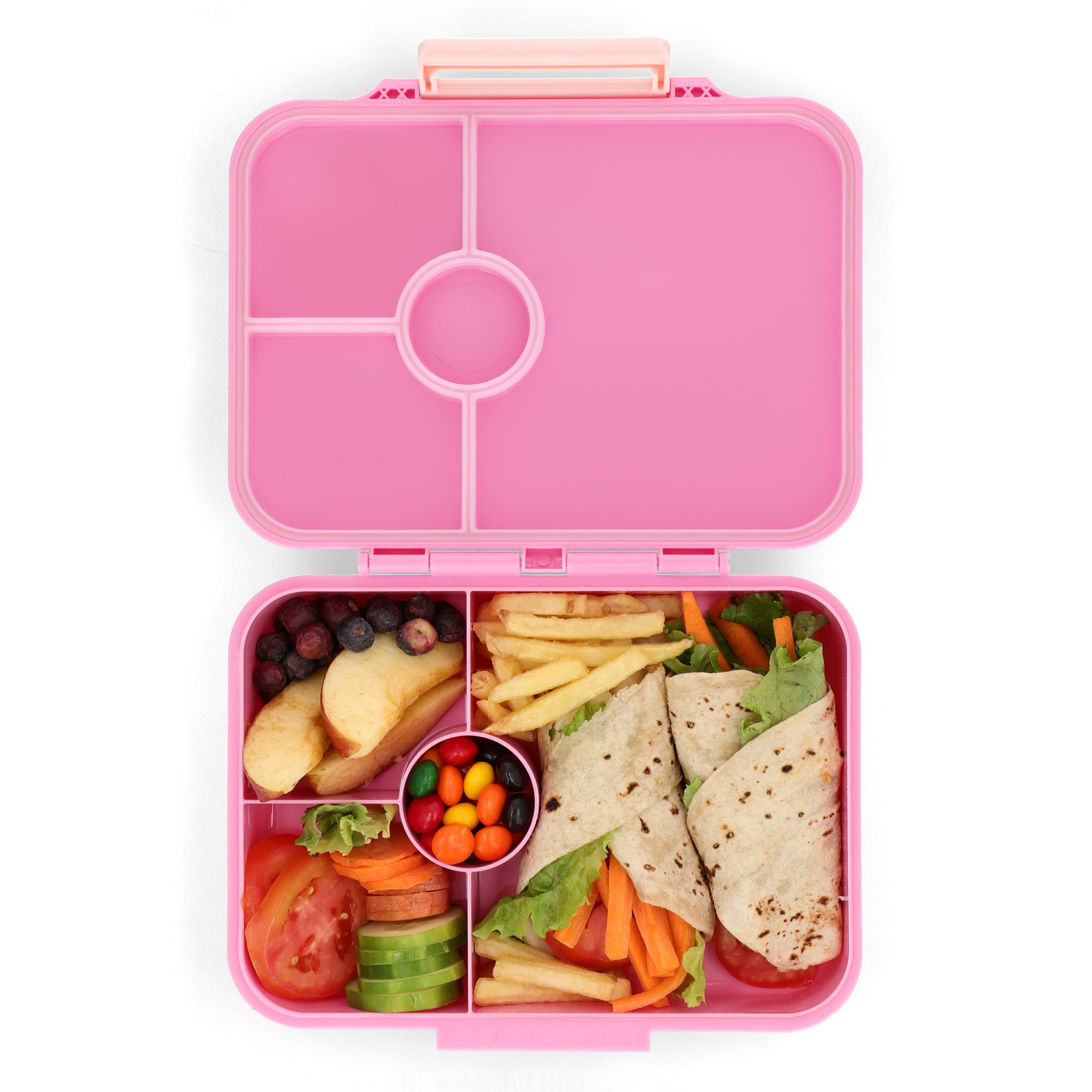 Premium Tritan LeakProof Bento Lunch Box - 4 or 5 Compartments - True Pink - Unicorn & Rainbow