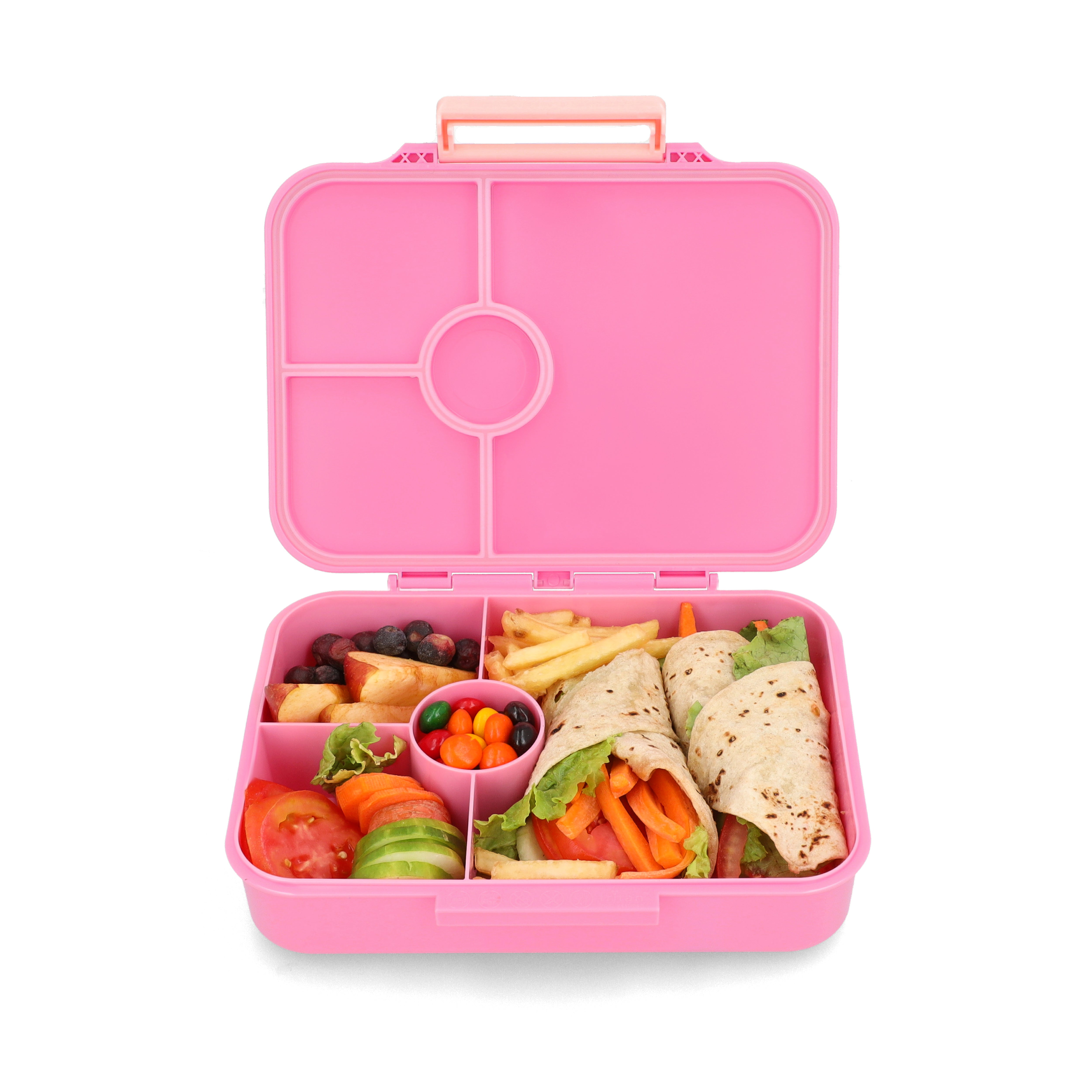 Premium Tritan LeakProof Bento Lunch Box - 4 or 5 Compartments - True Pink - Unicorn & Rainbow
